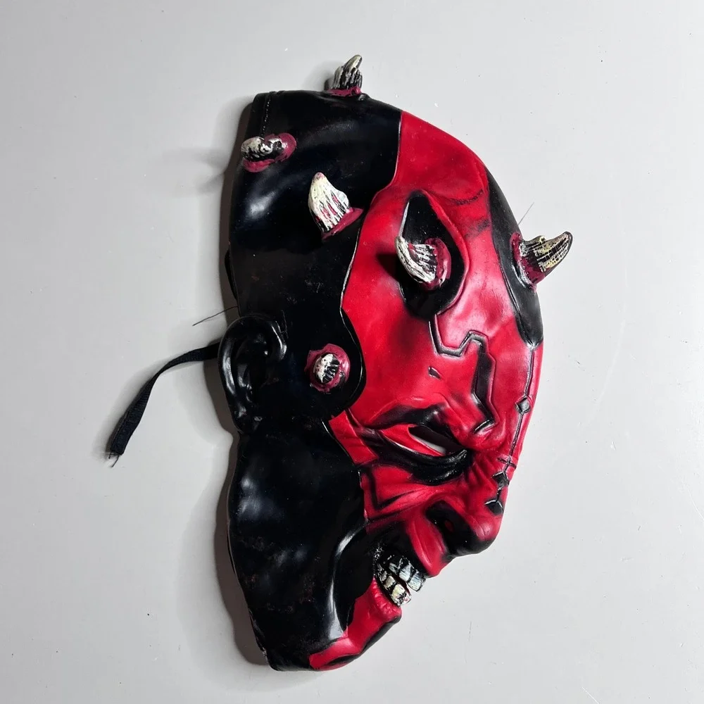 Star Wars Darth Maul‎ Mask Rubies Costume Co 2011 Red Black Vinyl Halloween